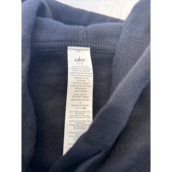 Alo Yoga Accolade Hoodie Pullover Men SZ L Black New w/Tags - Picture 9 of 10